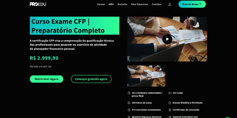 Curso preparatório para CFP - Pro Educacional 